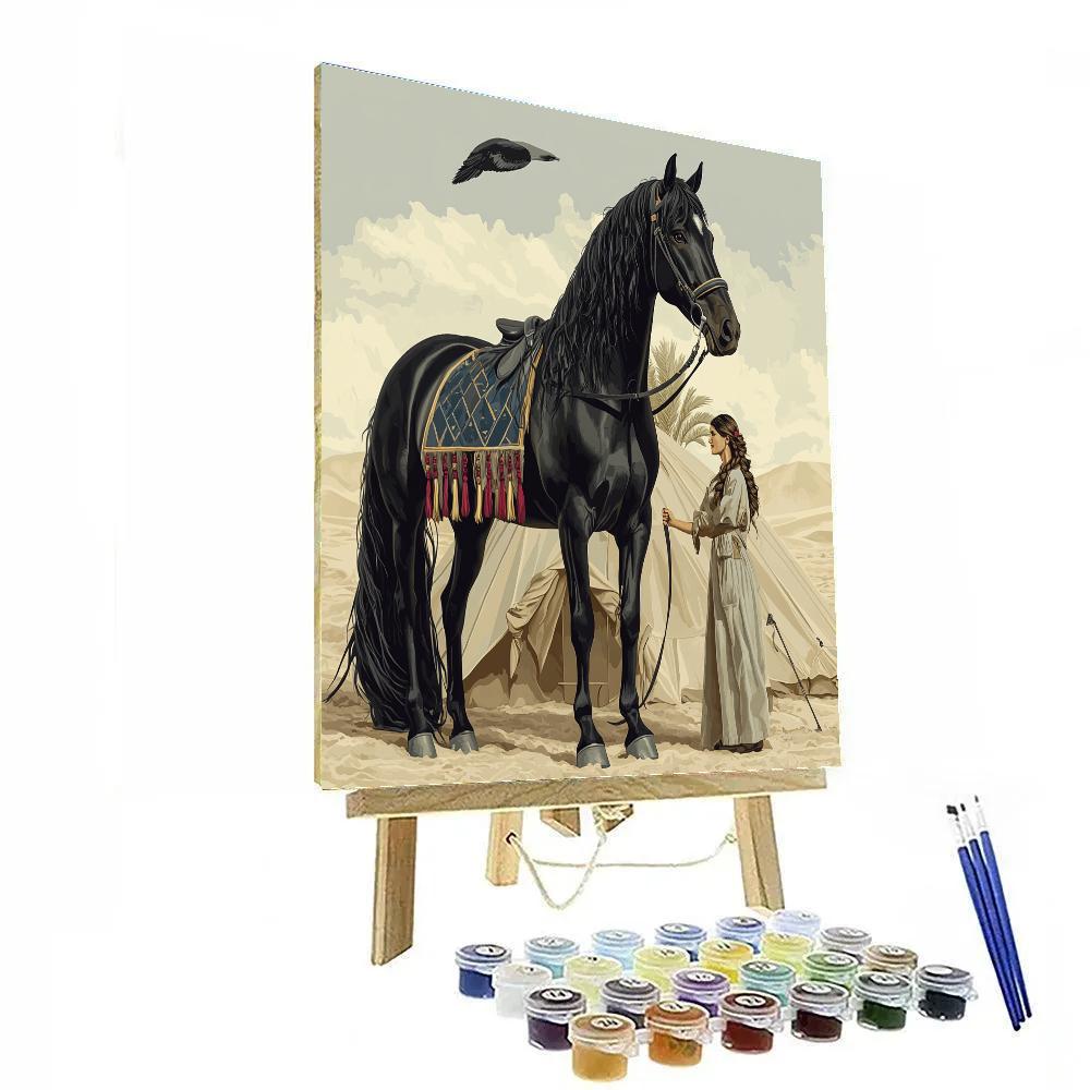 Caravan Silks With Horse Guardian Paint by numbers kits