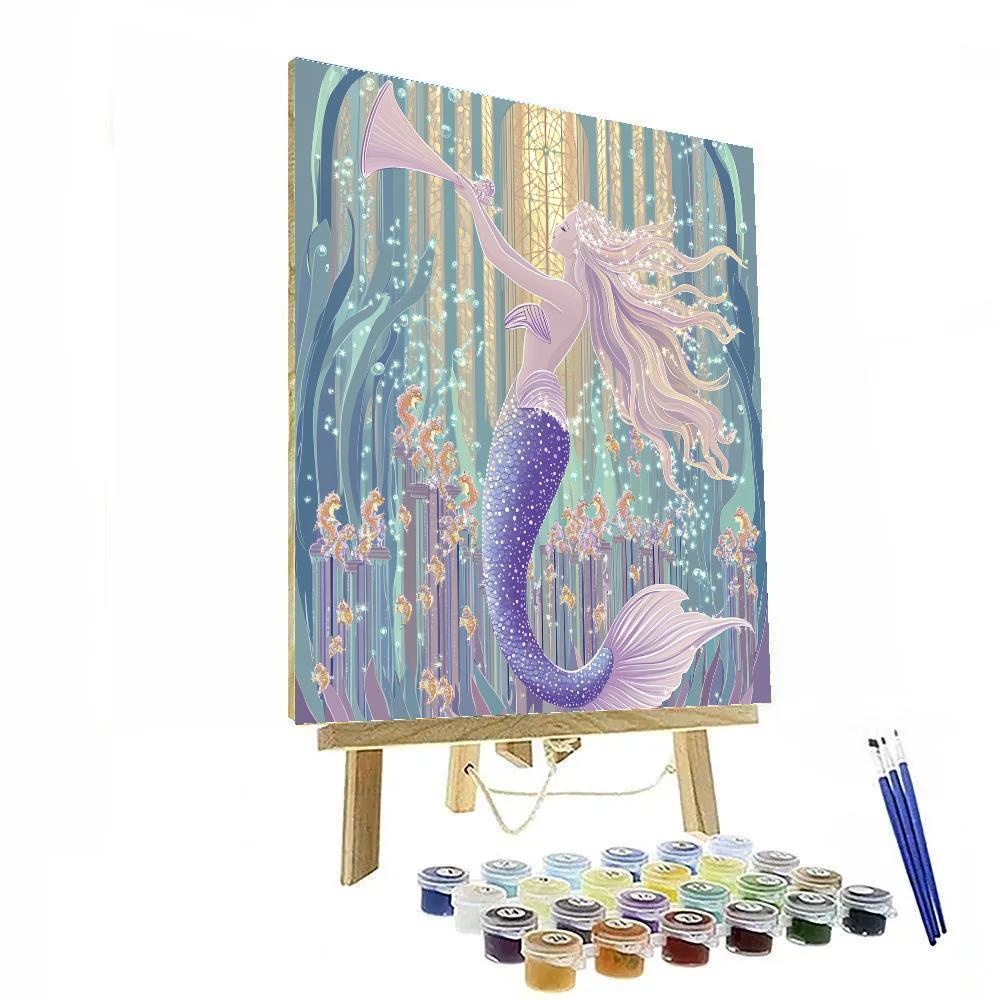 Luminous Kelp Cathedral With Mermaid Choir Painting by numbers kit