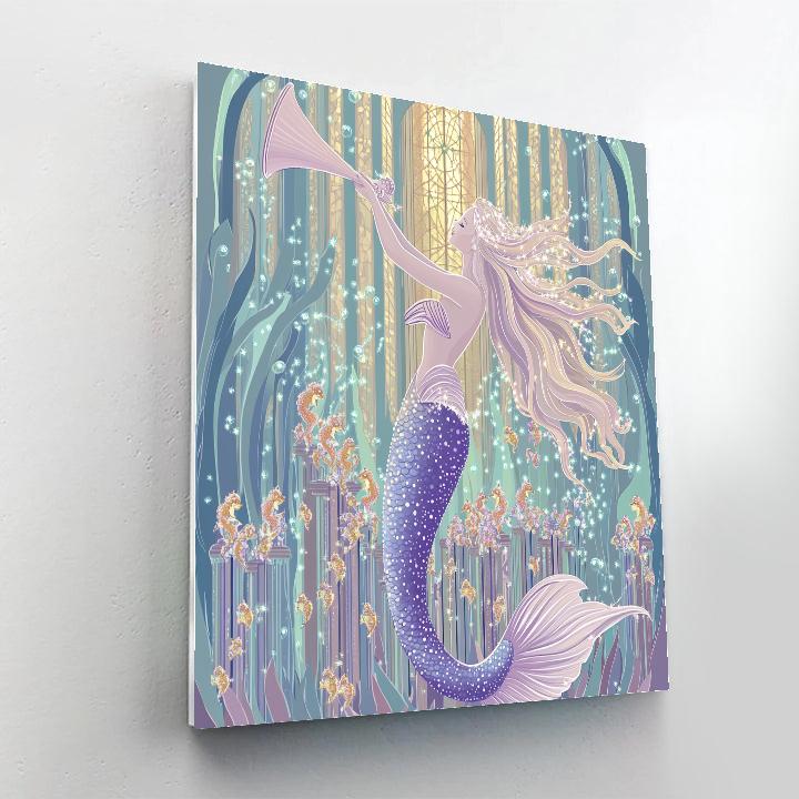 Luminous Kelp Cathedral With Mermaid Choir Painting by numbers kit