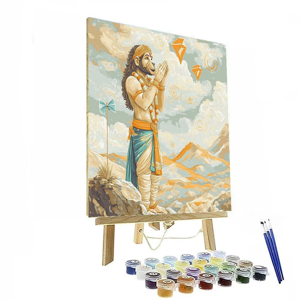 Mountain Echo Hanuman Number painting