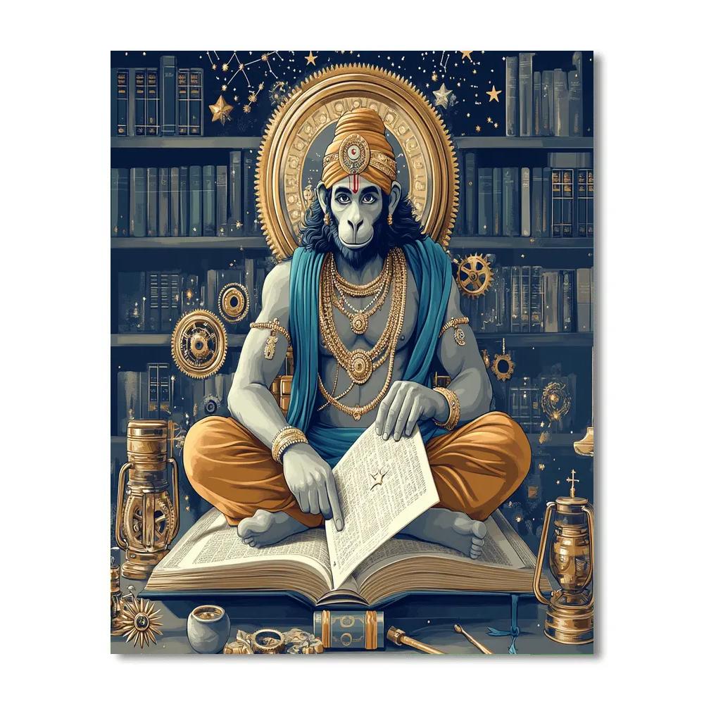 Hanuman Clockwork Library paint by color
