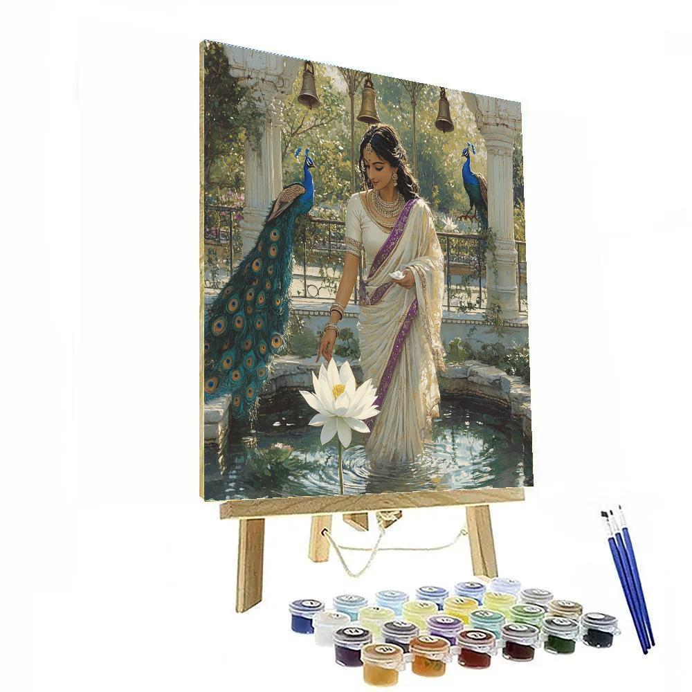 Garden Pavilion In Parvati Serenity Paint by numbers kits