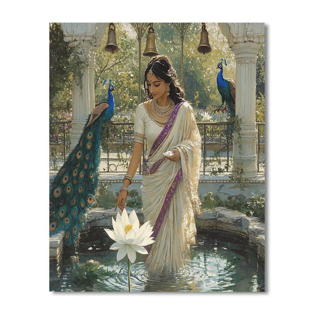 Garden Pavilion In Parvati Serenity Paint by numbers kits