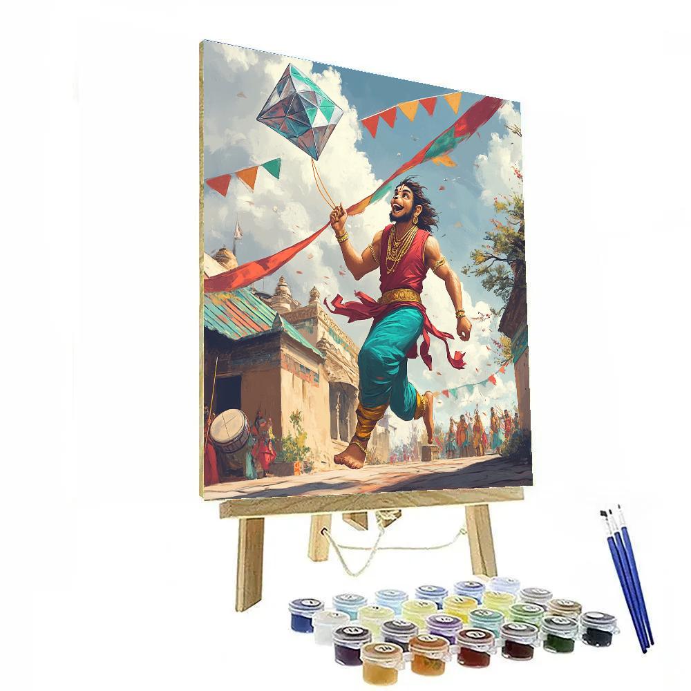 Hanuman Kite Festival Flight DIY paint by numbers