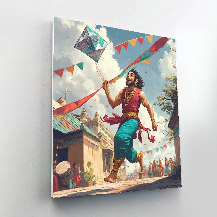 Hanuman Kite Festival Flight DIY paint by numbers