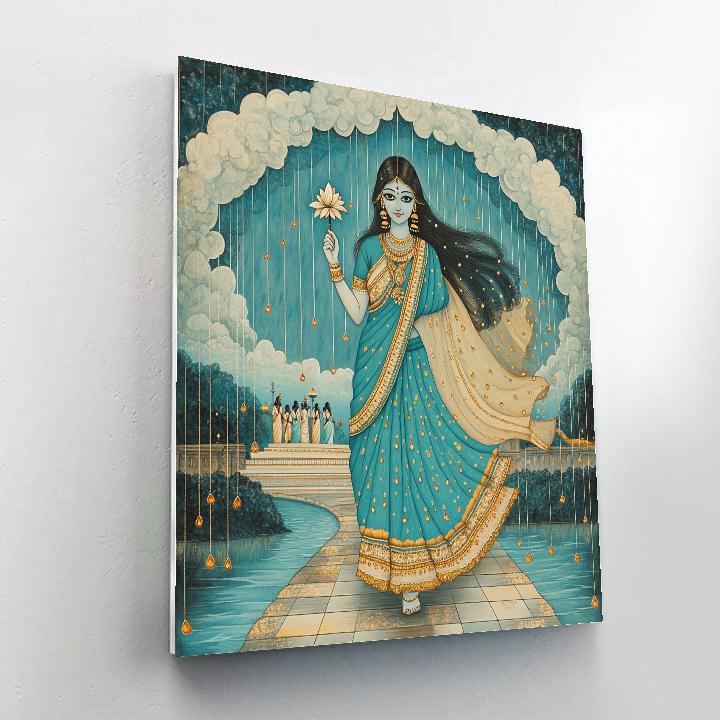 Parvati Grace, Raincloud Veil Procession painting number kit