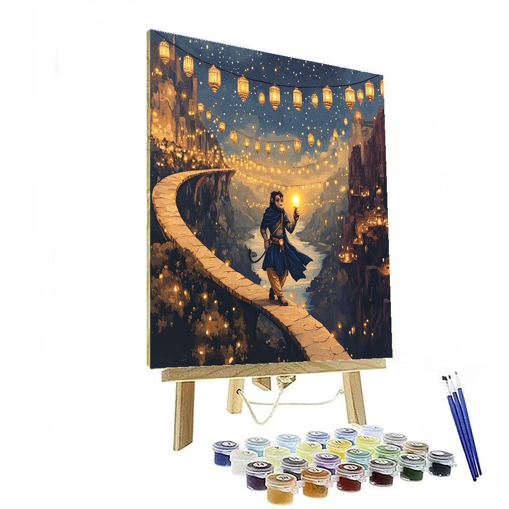 Hanuman Lantern Bridge Patrol Paint by numbers kits