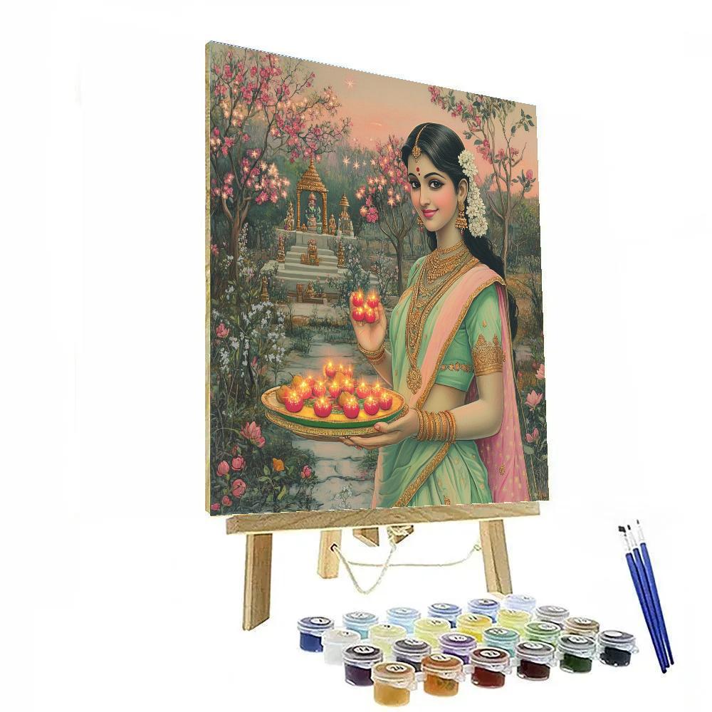 Parvati And The Star Orchard Offering painting number kit