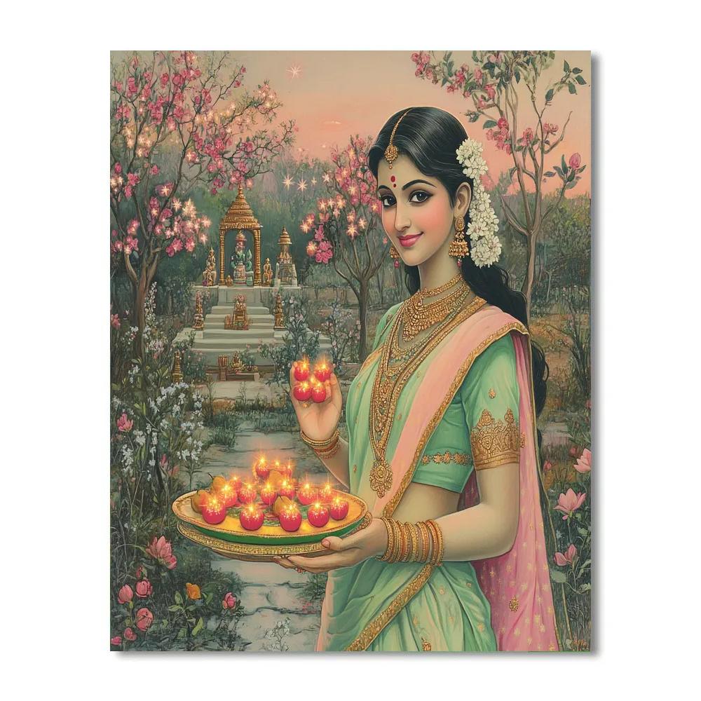 Parvati And The Star Orchard Offering painting number kit