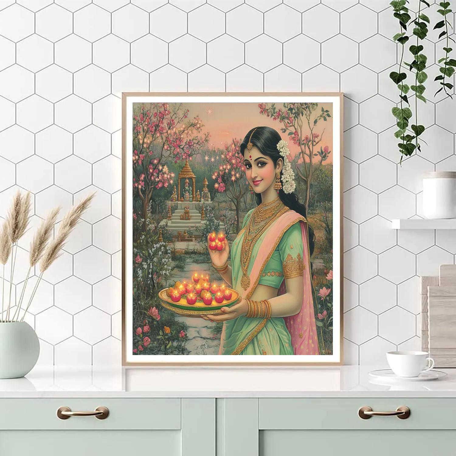 Parvati And The Star Orchard Offering painting number kit
