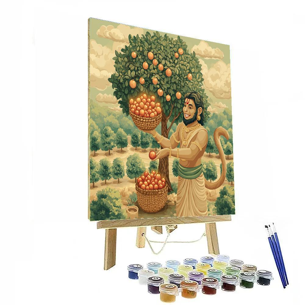 Hanuman Orchard Of Sacred Fruits Painting by numbers kit