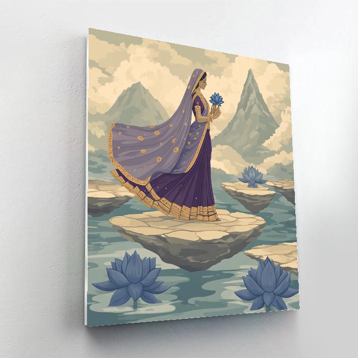 Parvati Among Floating Mountain Petals Painting by numbers kit
