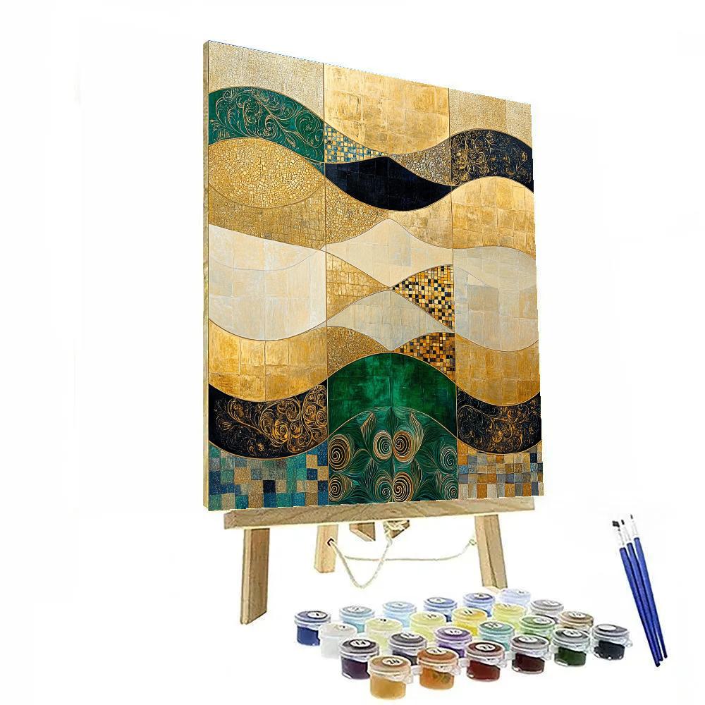 Gustav Klimt Inspired Aureate Reed River Tapestry painting number kit