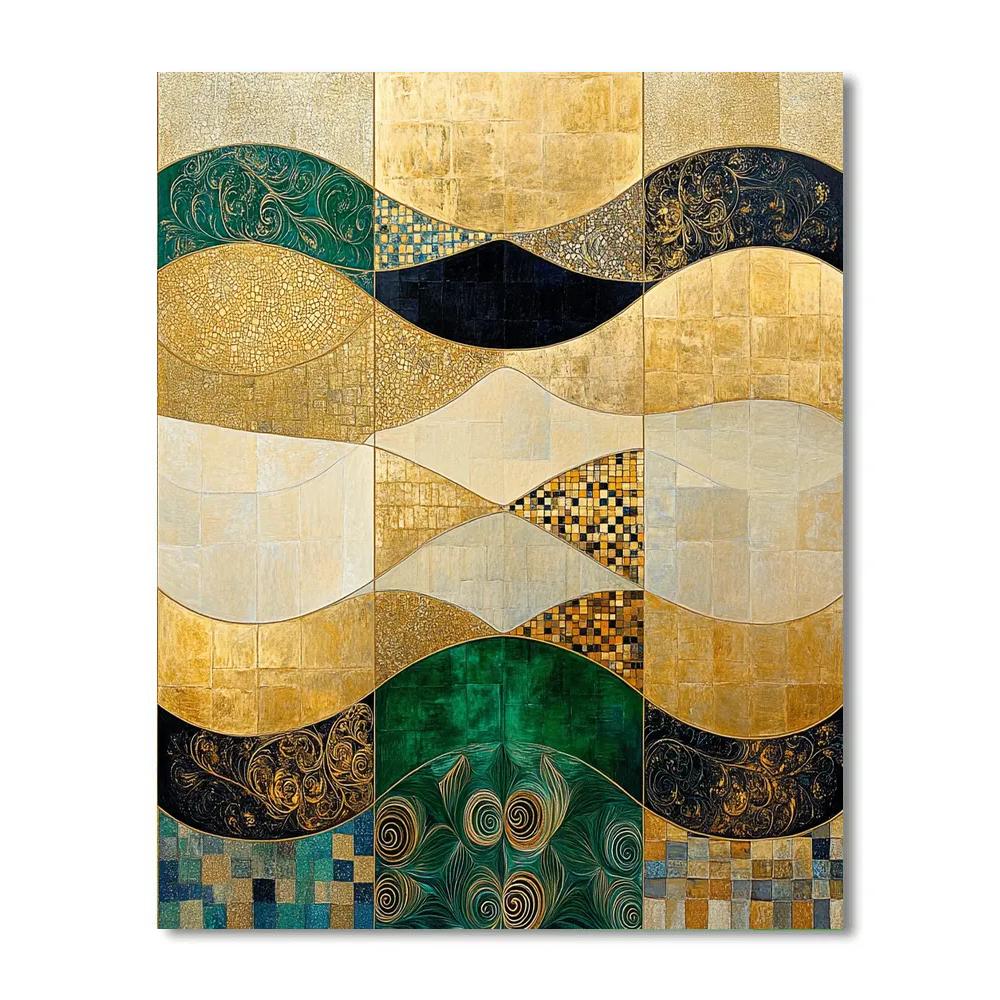 Gustav Klimt Inspired Aureate Reed River Tapestry painting number kit