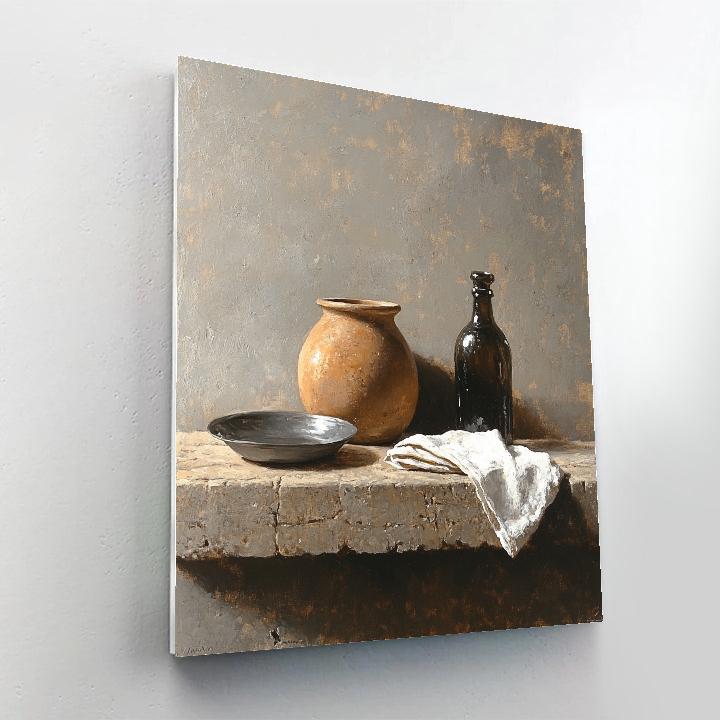 Diego Velázquez Inspired Silvery Hearth Still Life Numbered painting kits