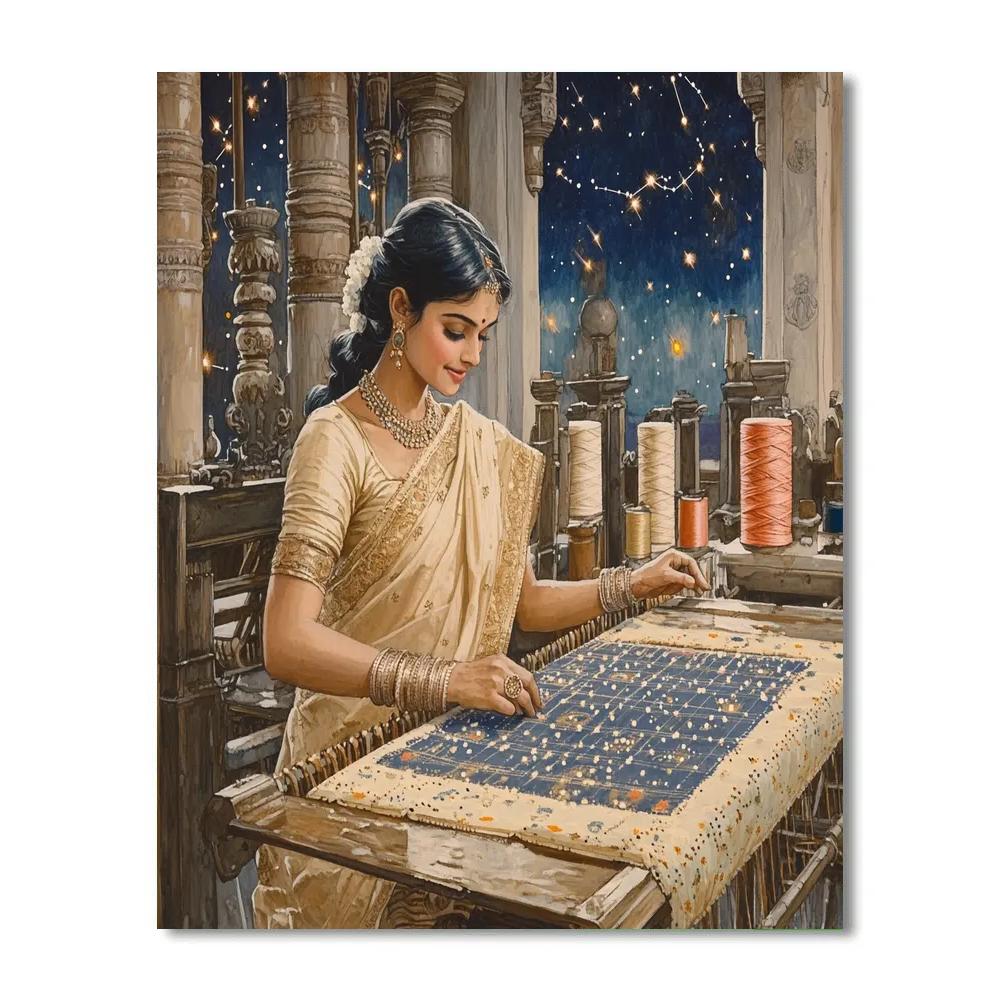 Parvati In Constellation Weaving Hall Painting by numbers kit