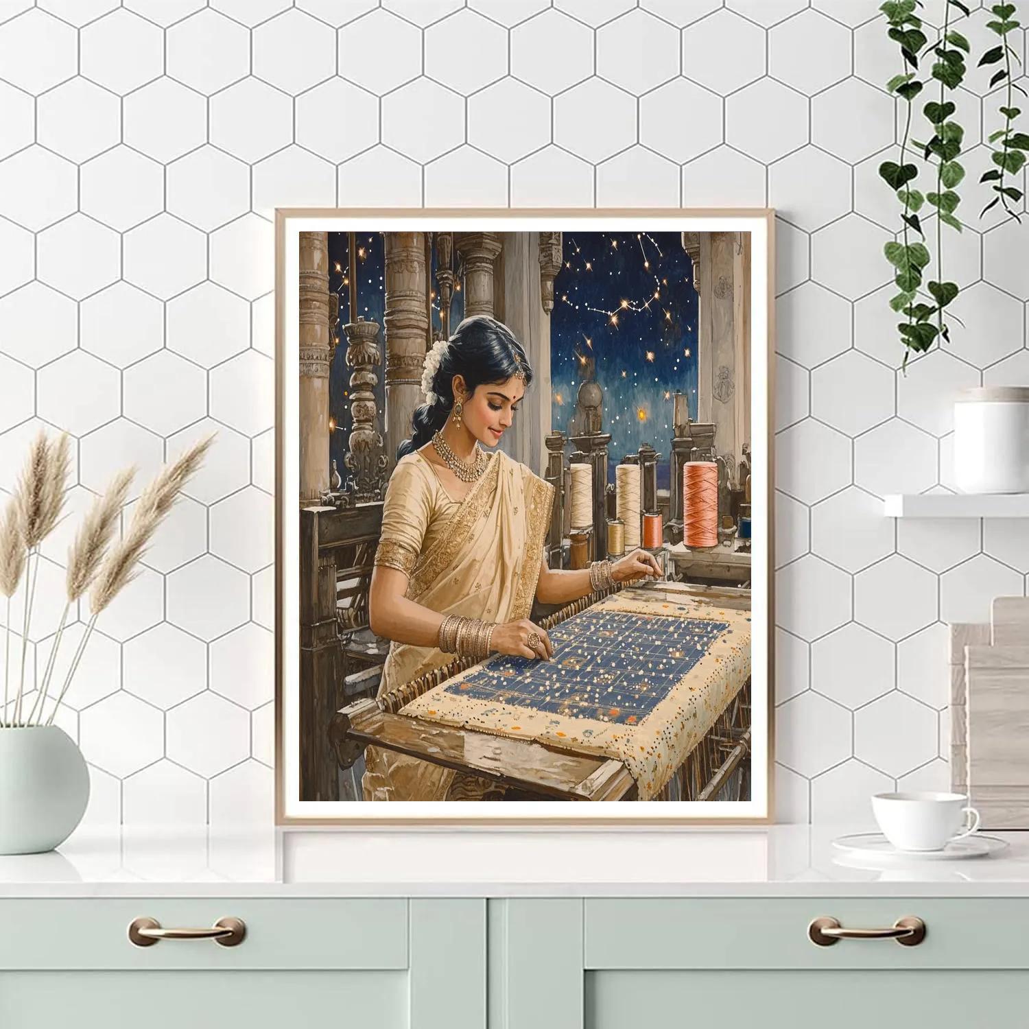 Parvati In Constellation Weaving Hall Painting by numbers kit