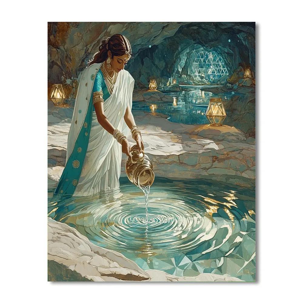 Parvati In The Crystal Spring Sanctuary Numbered painting kits