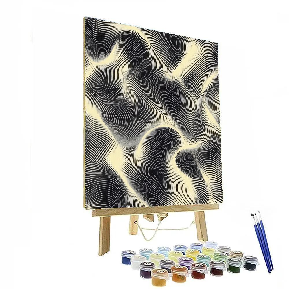 M.C. Escher Inspired Möbius Aurora Paradox Field Paint by numbers art