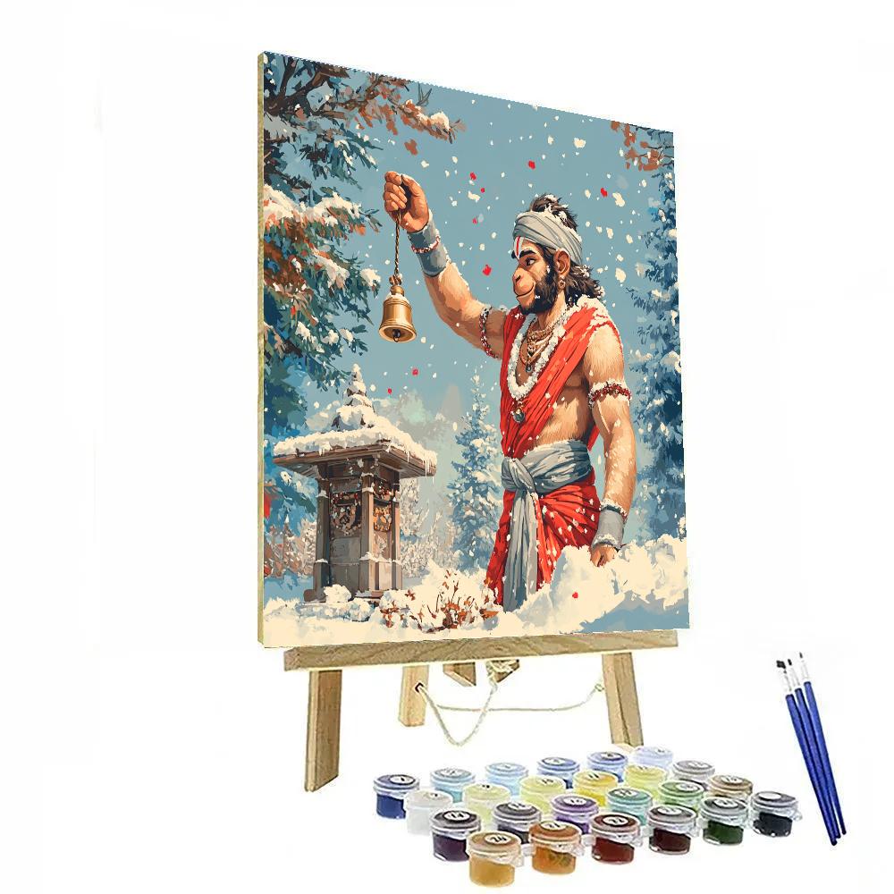 Hanuman Snow Bell Rescue Paint by numbers art