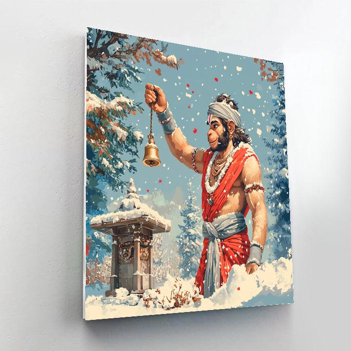 Hanuman Snow Bell Rescue Paint by numbers art