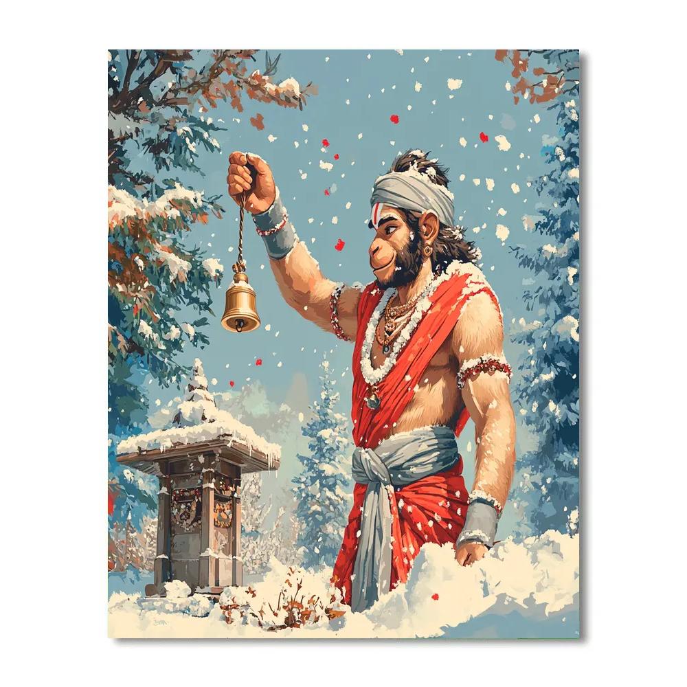 Hanuman Snow Bell Rescue Paint by numbers art
