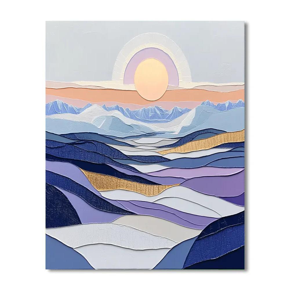 A.Y. Jackson Inspired Arctic Sun Halo And Color Snowfields Painting by numbers kit