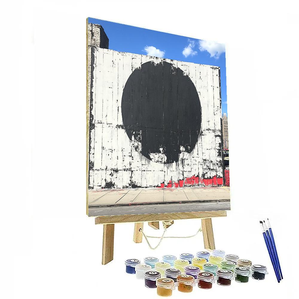 Banksy Inspired Silent Alarm Atmosphere paint by numbers