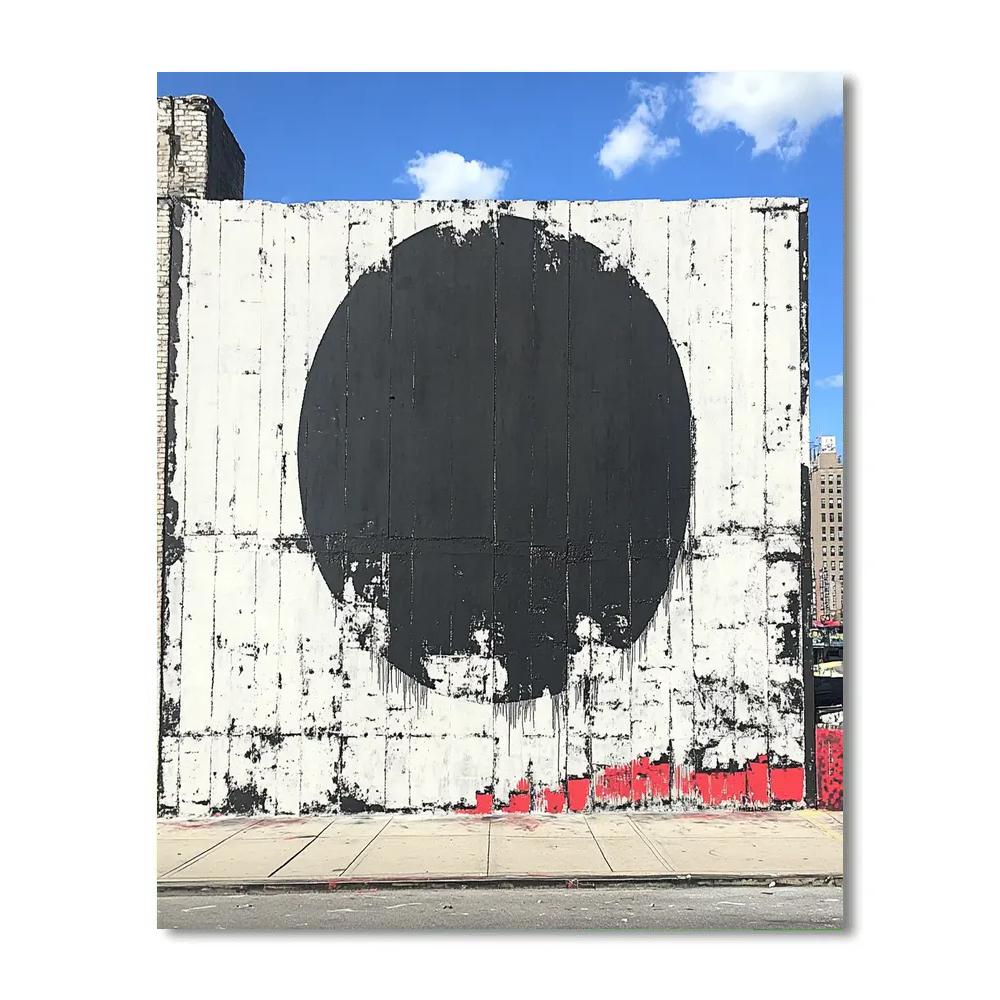 Banksy Inspired Silent Alarm Atmosphere paint by numbers