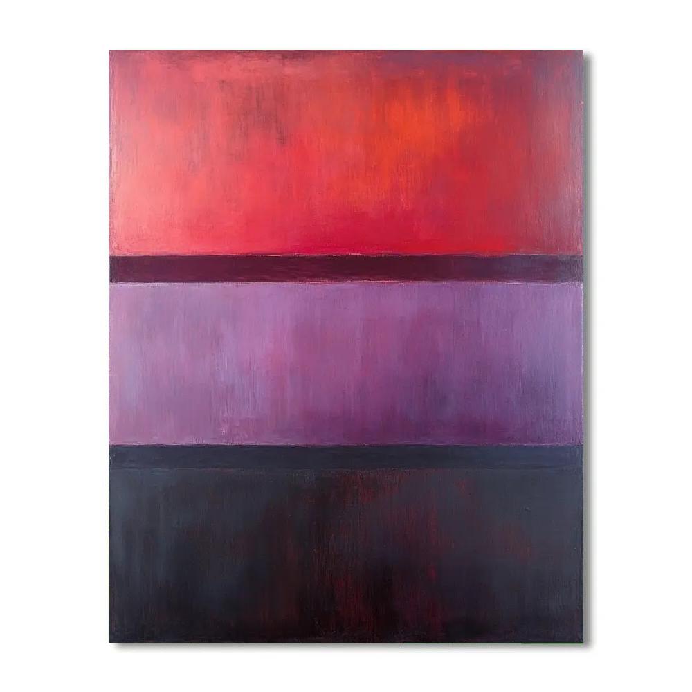 Mark Rothko Inspired Eclipse Of Quiet Vermilion Paint by numbers art