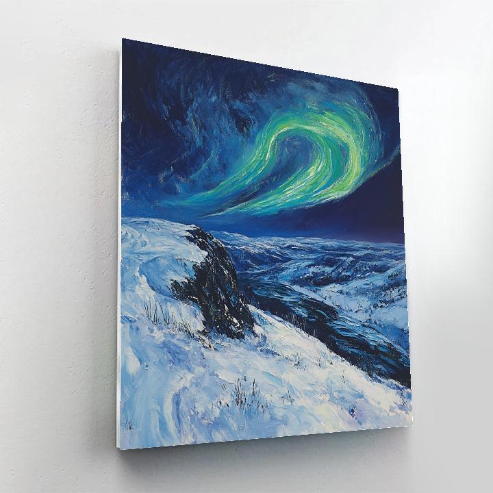 Edgar Degas Inspired Aurora Over Silent Mountains DIY paint by numbers