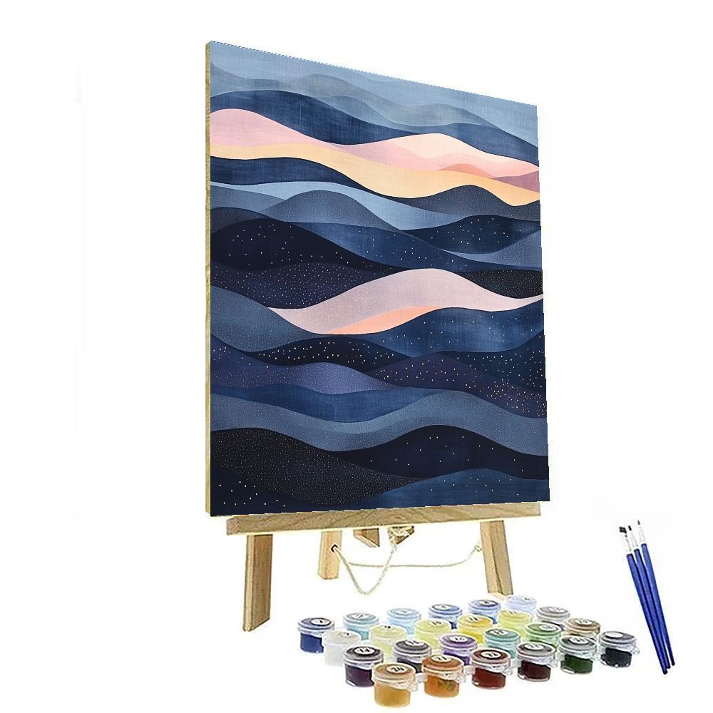 Paul Klee Inspired Nocturne Of Folded Nebulae Paint by numbers art