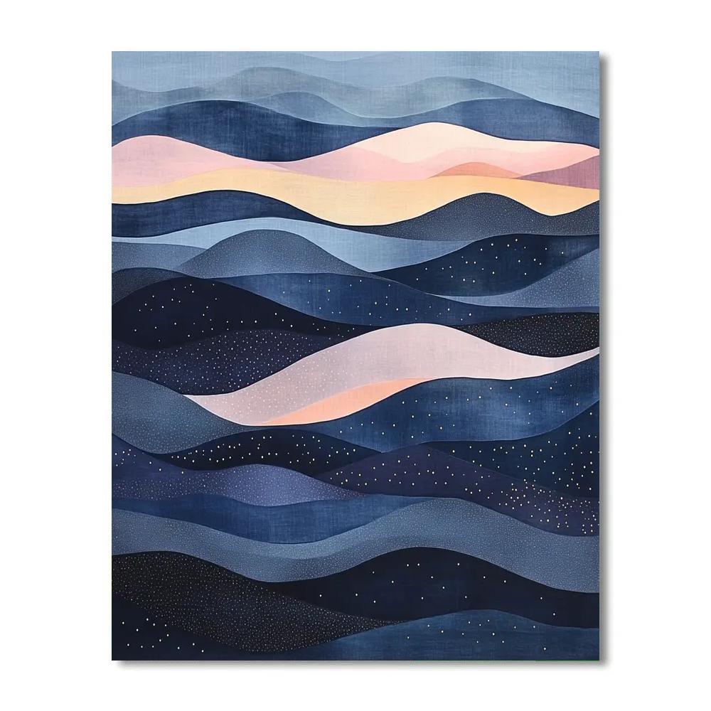 Paul Klee Inspired Nocturne Of Folded Nebulae Paint by numbers art