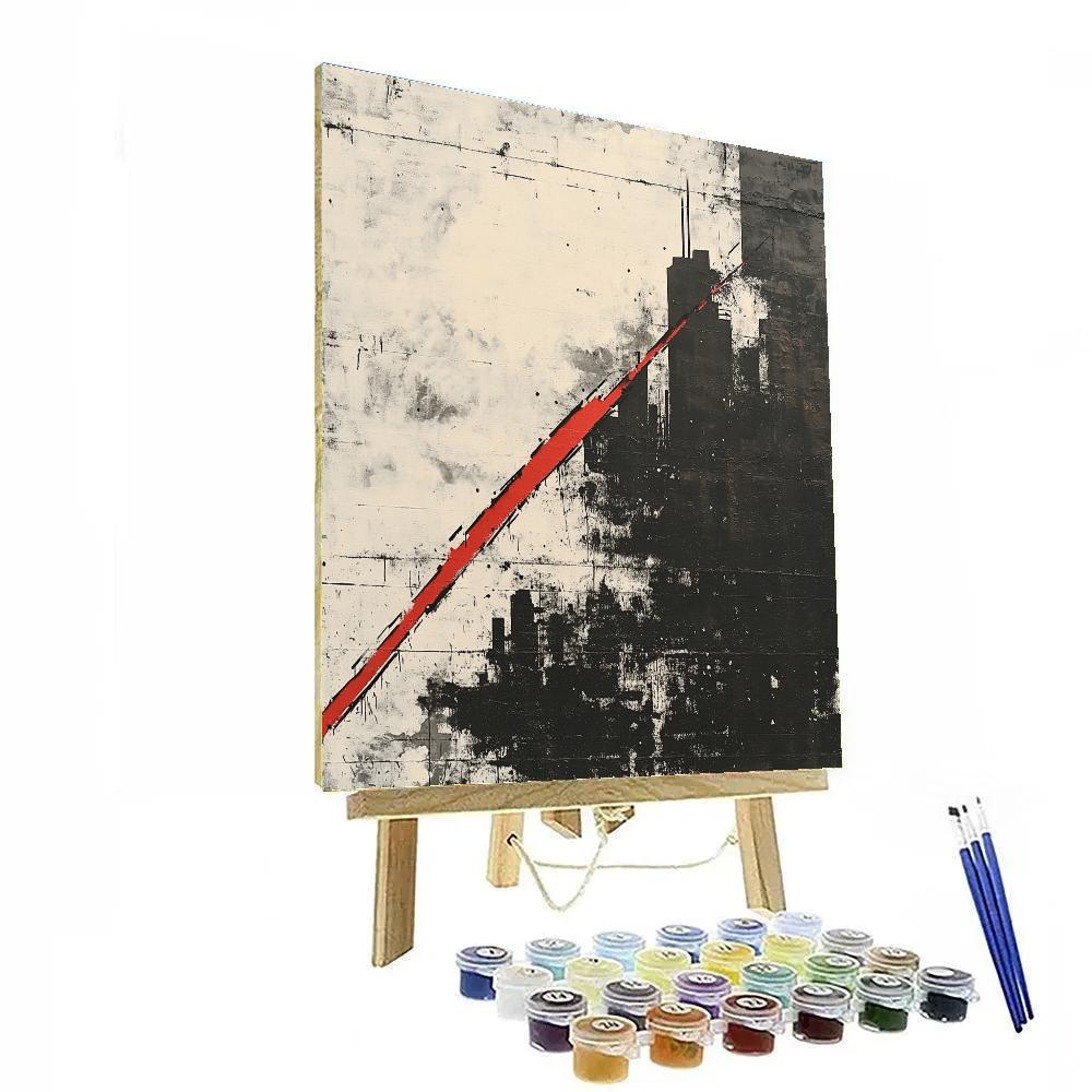 Banksy Inspired Carbon Silence Nebula paint by numbers