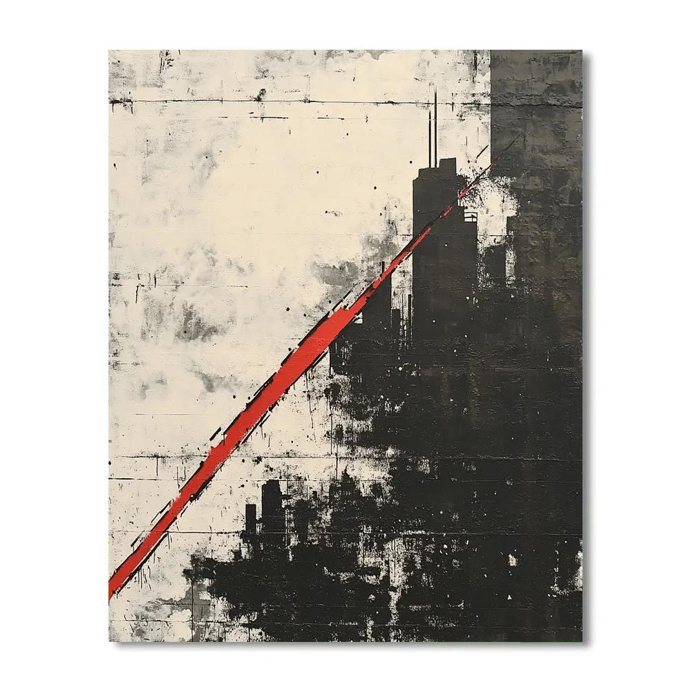 Banksy Inspired Carbon Silence Nebula paint by numbers