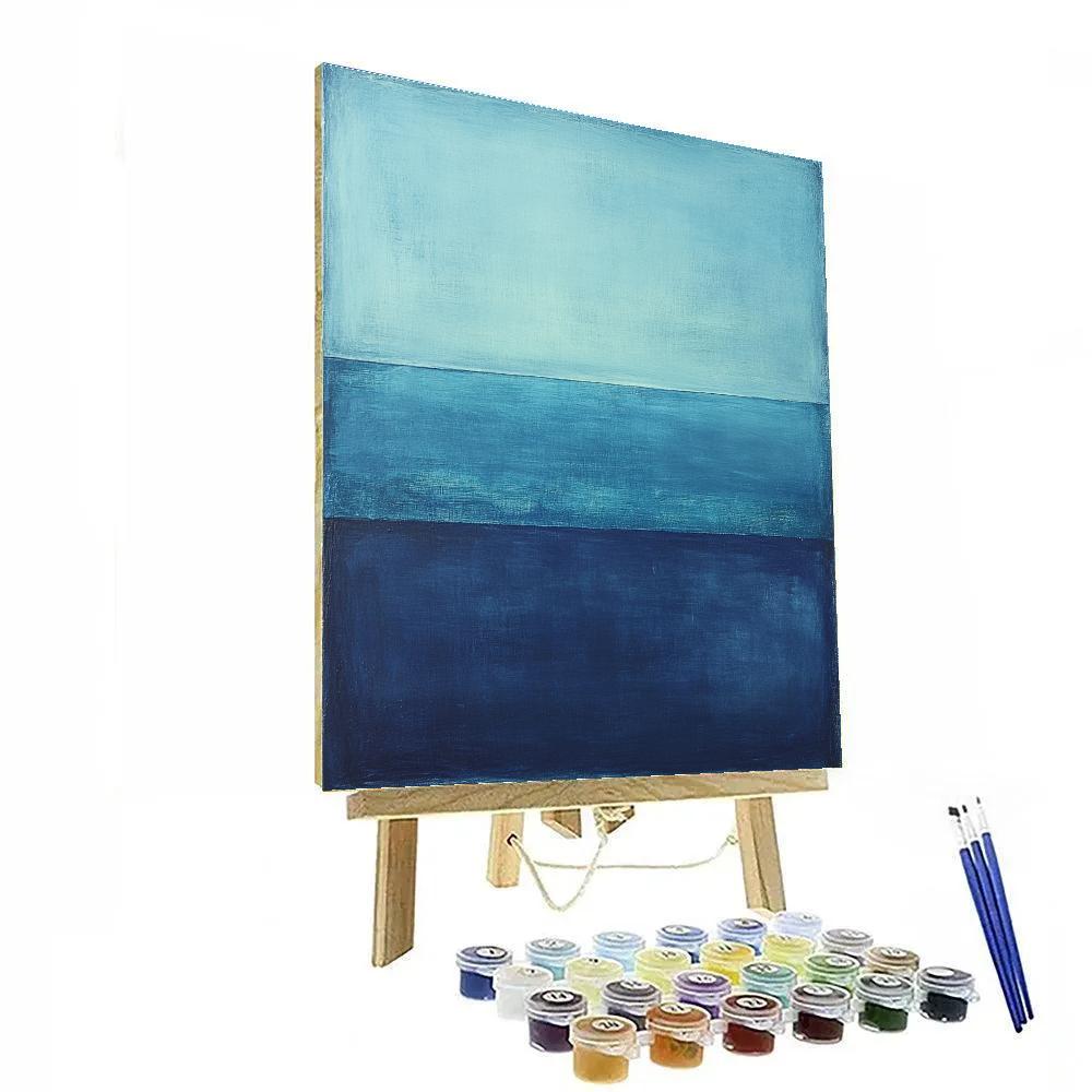 Mark Rothko Inspired Tidal Time Dilation In Ultramarine paint by numbers