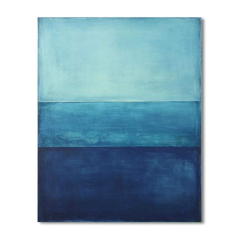 Mark Rothko Inspired Tidal Time Dilation In Ultramarine paint by numbers