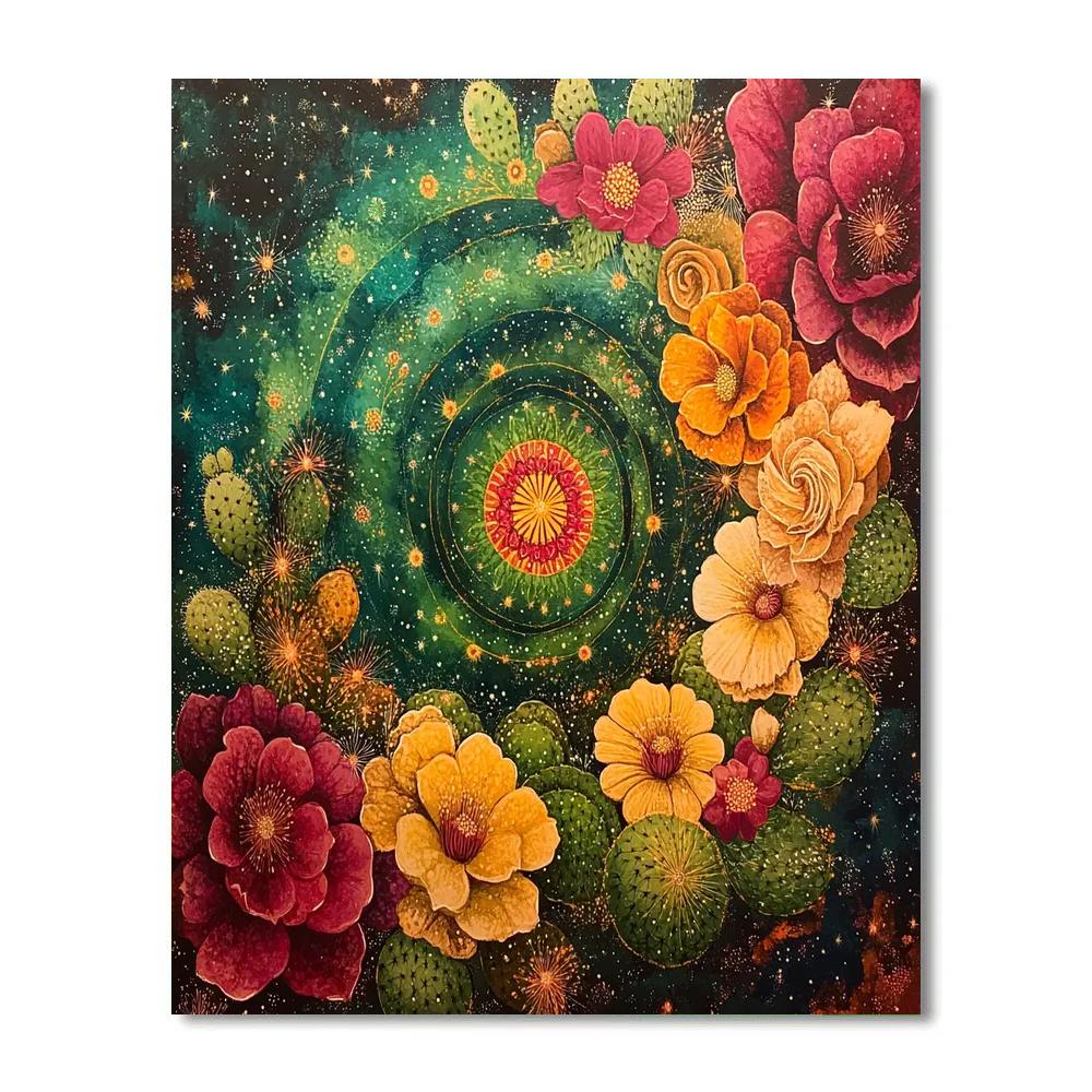 Frida Kahlo Inspired Nebula Flora Heartbeat Numbered painting kits