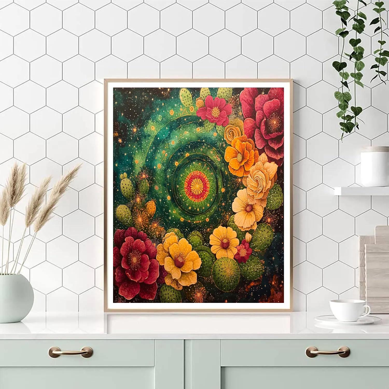 Frida Kahlo Inspired Nebula Flora Heartbeat Numbered painting kits