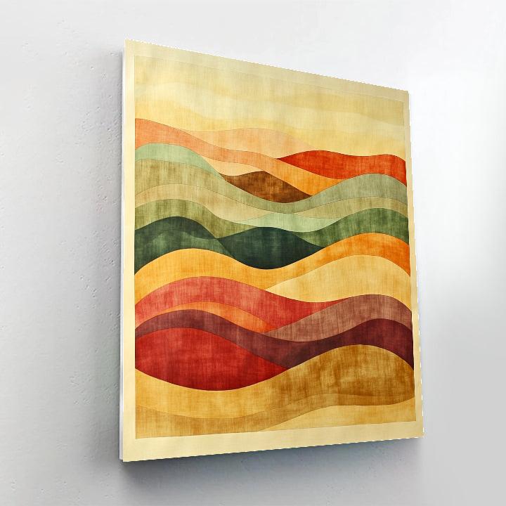 Nandalal Bose Inspired Monsoon Raga Abstraction paint by numbers