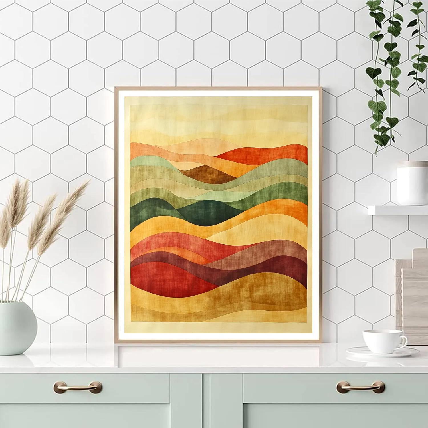 Nandalal Bose Inspired Monsoon Raga Abstraction paint by numbers