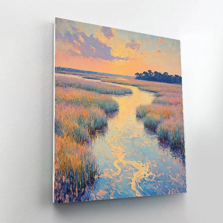 Claude Monet Inspired Tidal Marsh Afterglow Numbered painting kits