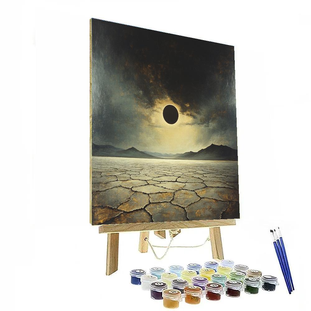 Francisco Goya Inspired Eclipse Over Salt Flats Painting by numbers kit