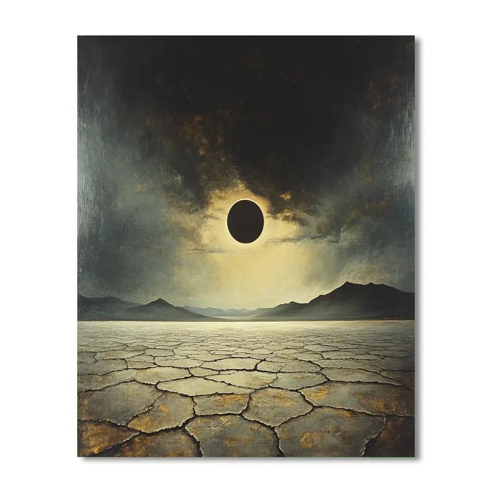 Francisco Goya Inspired Eclipse Over Salt Flats Painting by numbers kit