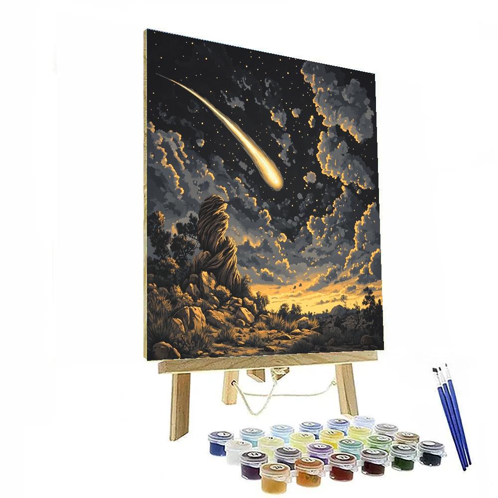 Francisco Goya Inspired Comet Glow Above Thornwood Ridge Painting by numbers kit