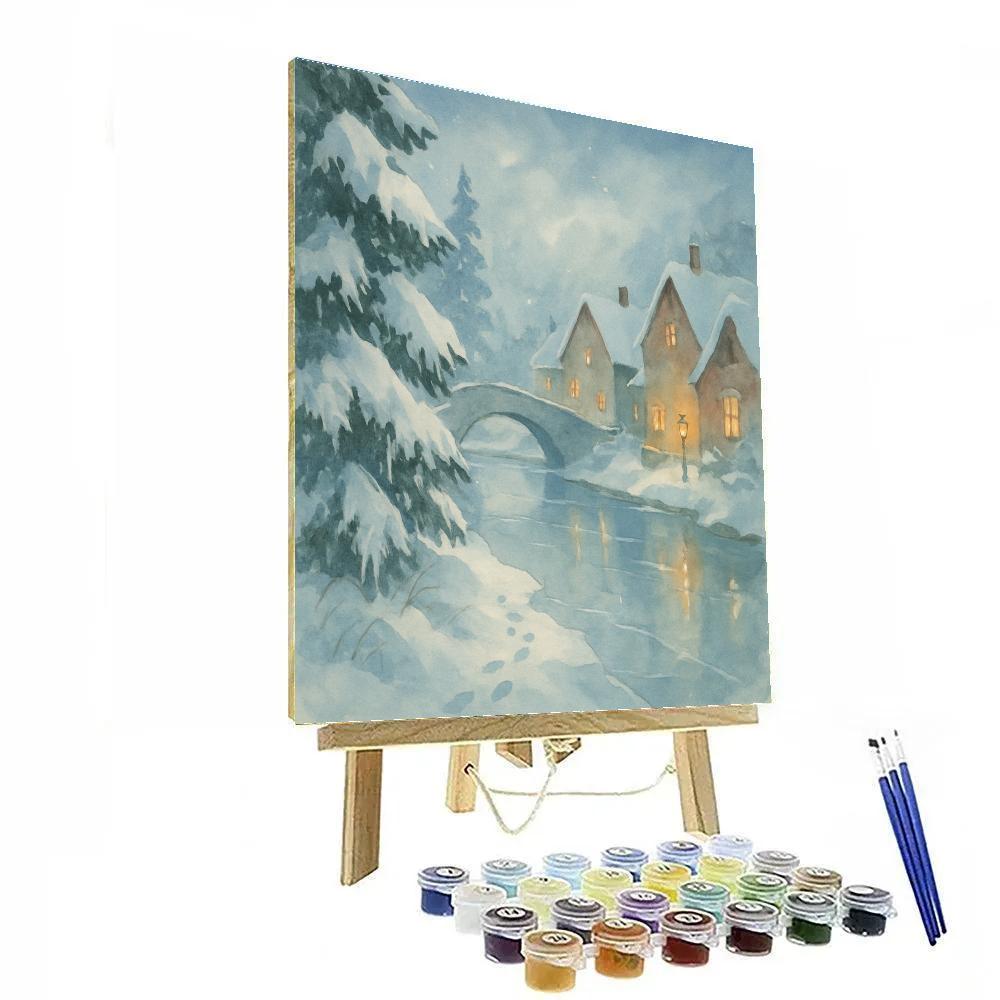 Moonlit Canal Of Silent Pines Numbered painting kits