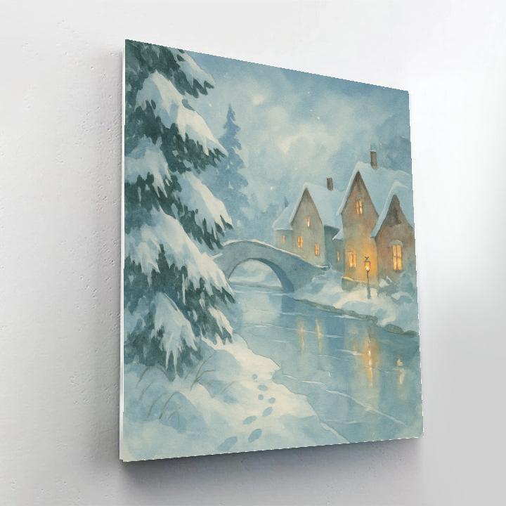 Moonlit Canal Of Silent Pines Numbered painting kits