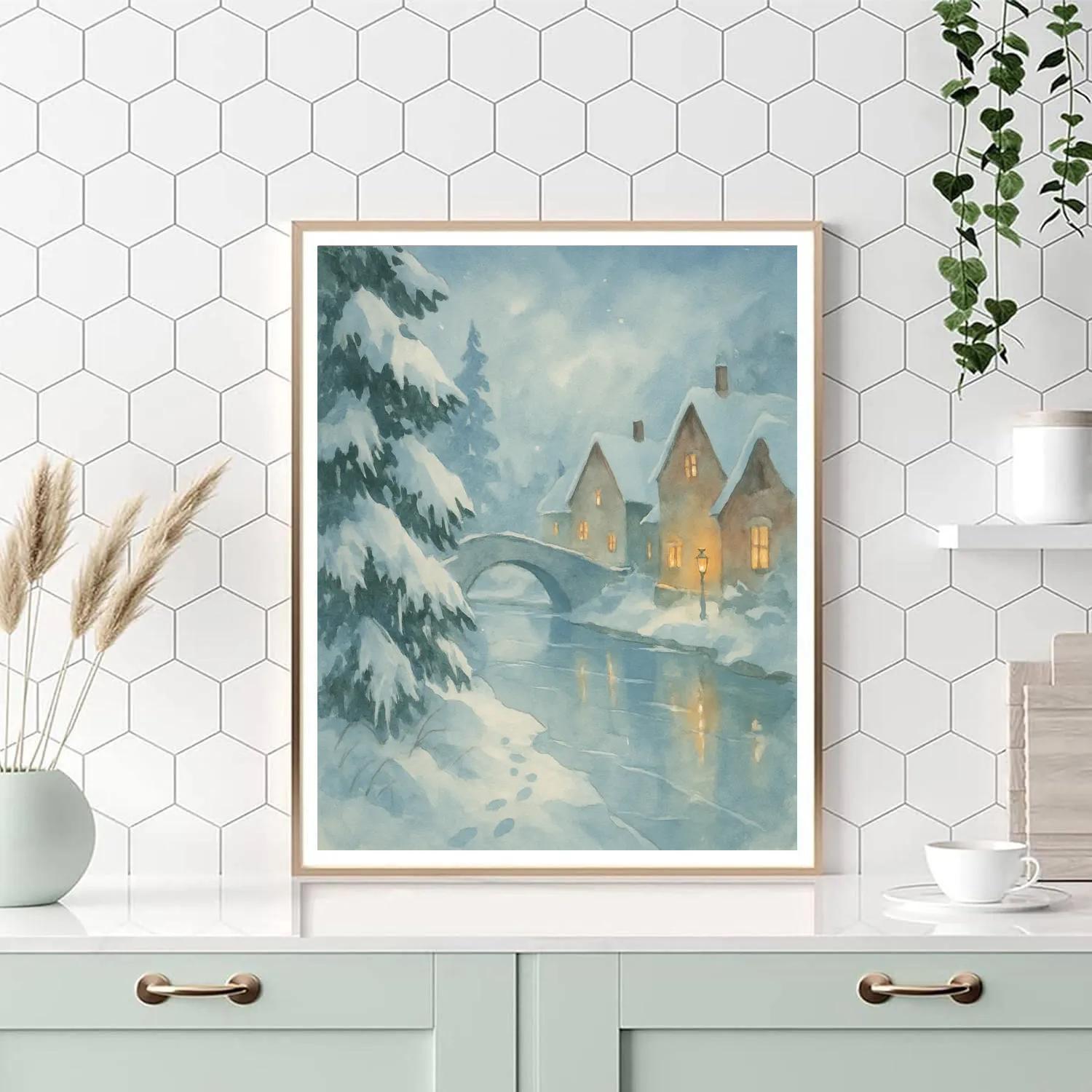 Moonlit Canal Of Silent Pines Numbered painting kits
