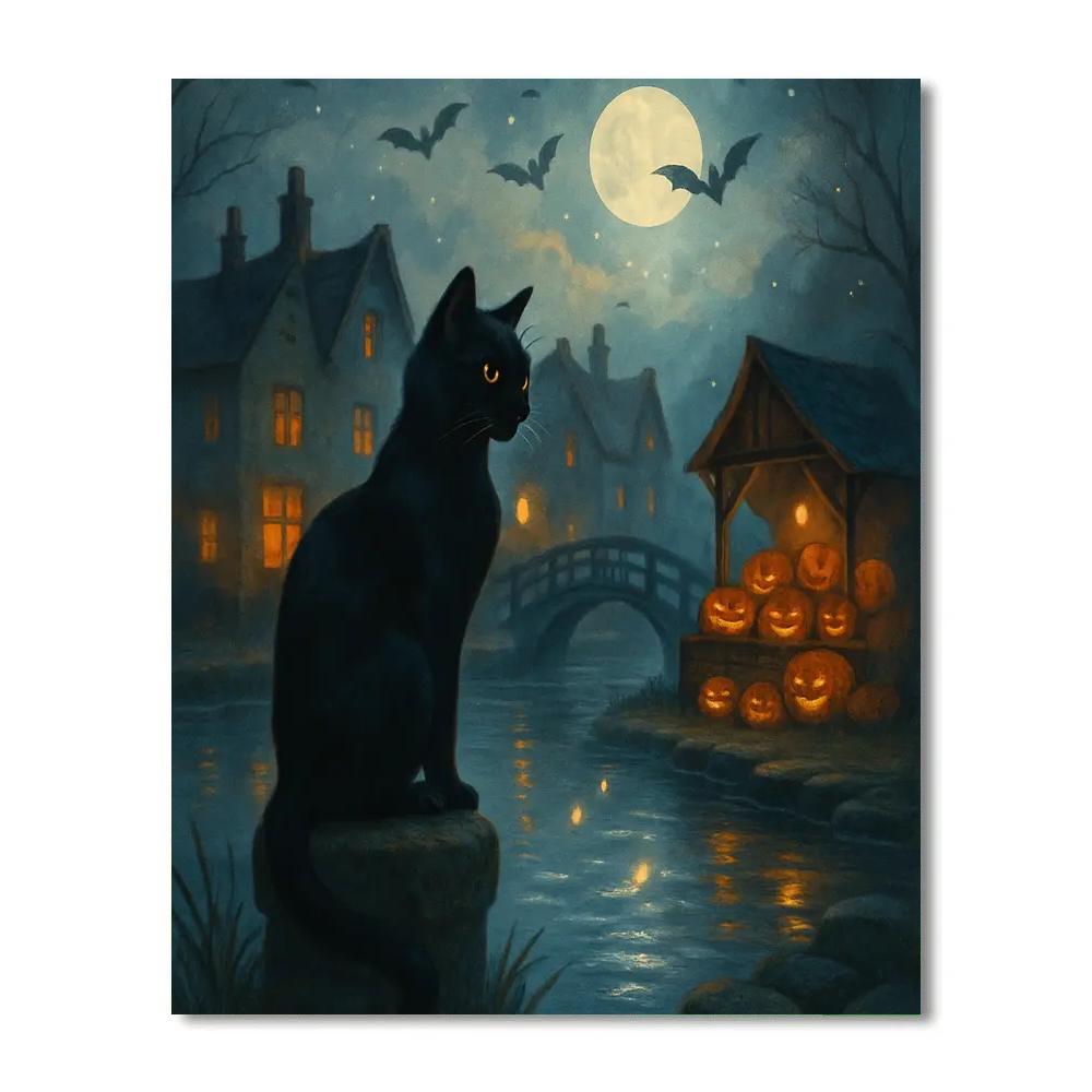 Lanterns Along The Spectral Canal Paint by numbers kits