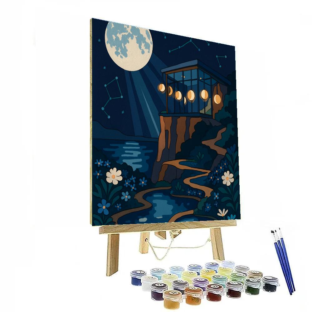 Moon Tide Observatory Garden painting number kit